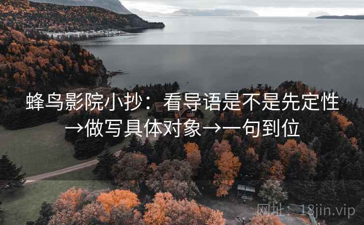 蜂鸟影院小抄：看导语是不是先定性→做写具体对象→一句到位