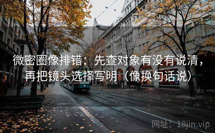 微密圈像排错：先查对象有没有说清，再把镜头选择写明（像换句话说）