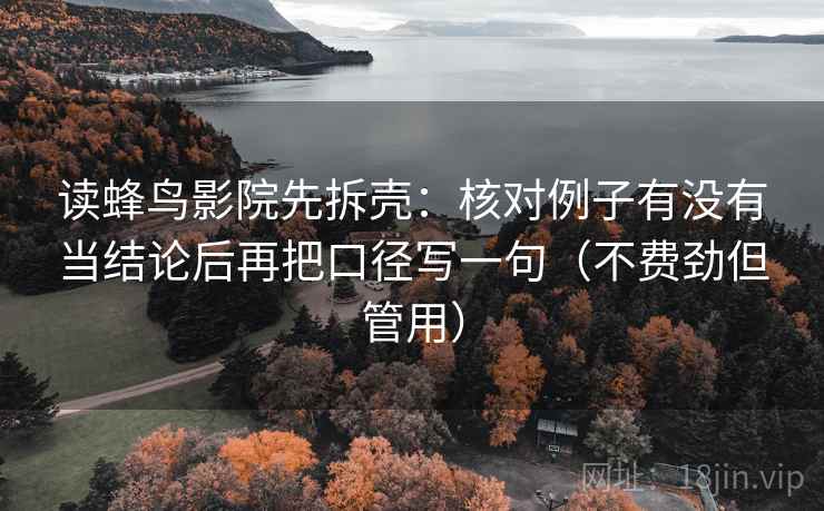 读蜂鸟影院先拆壳：核对例子有没有当结论后再把口径写一句（不费劲但管用）